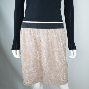 Ann Taylor Loft Soft Pink lace skirt Size 6 small